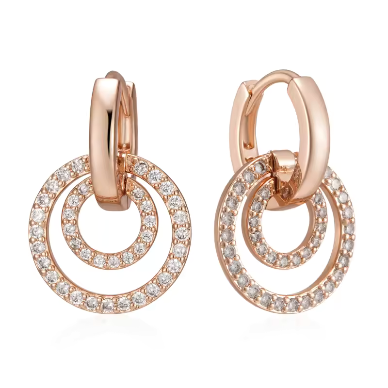 Shiny Zircon Drop Earrings Women