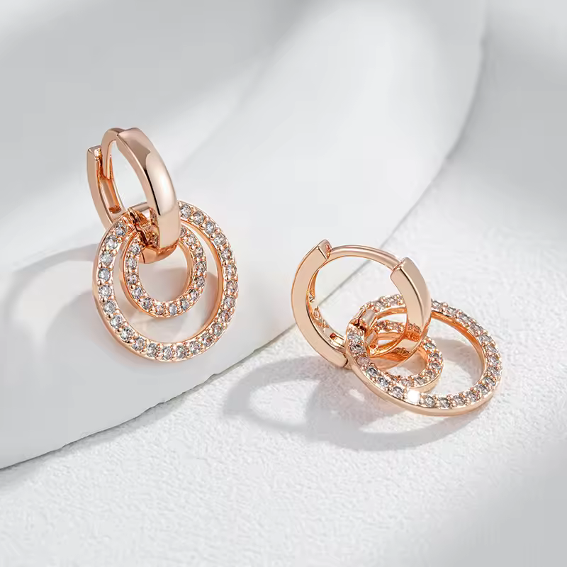 Shiny Zircon Drop Earrings Women