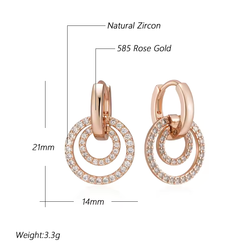 Shiny Zircon Drop Earrings Women