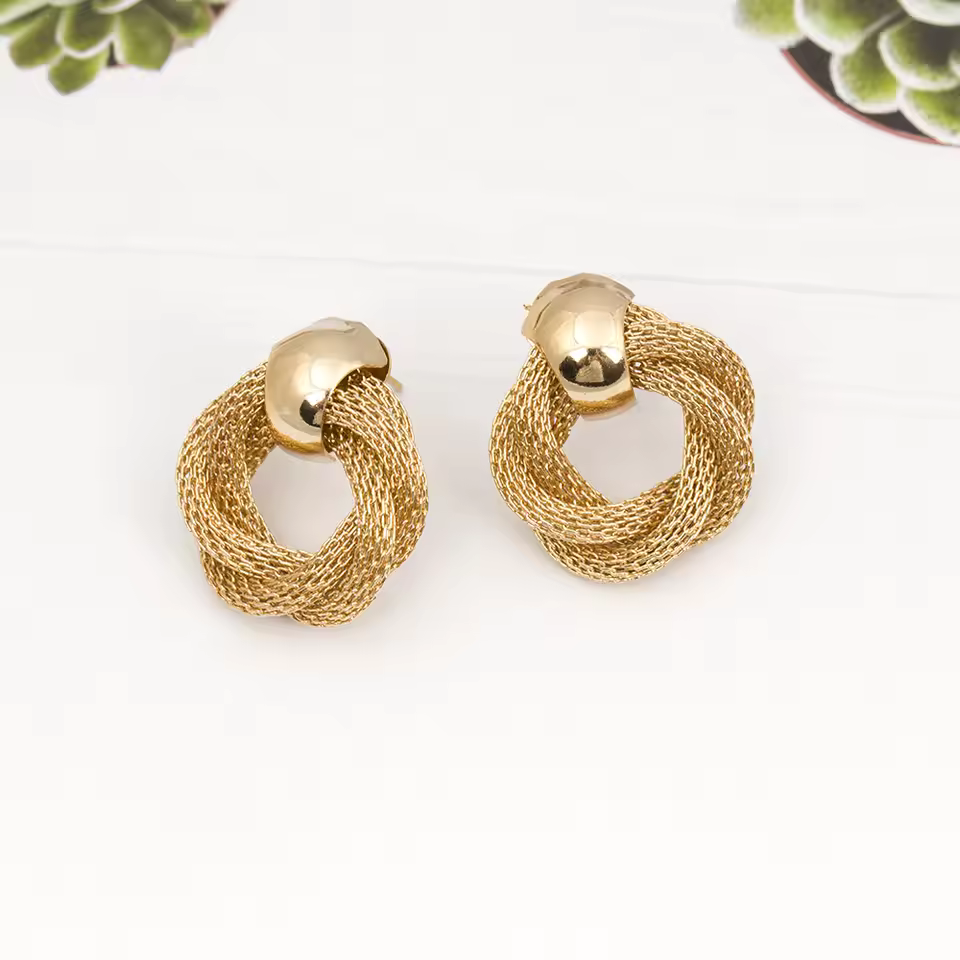 Vintage Twisted Circle Dangle Earrings