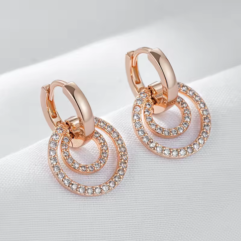 Shiny Zircon Drop Earrings Women