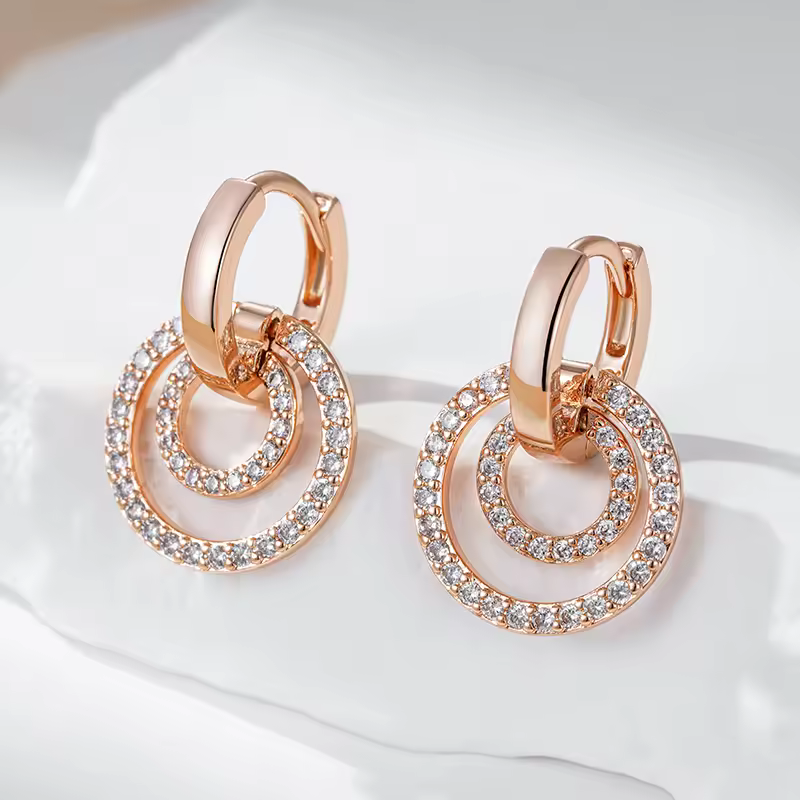 Shiny Zircon Drop Earrings Women